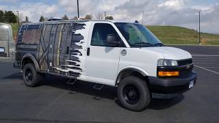 2018 Chevrolet express 2500 Cargo van Timberline 4x4 And upfit [upl. by Ajar]