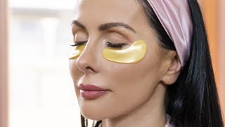 How to Apply Gold Collagen Eye Mask  KNESKO Skin [upl. by Haisi296]