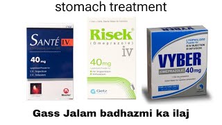 stomach Gass Jalam badhazmi ka ilaj Urdu handi  VYber 40mg Sante 40mg Risek 40mg injection used [upl. by Ainelec]