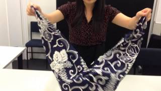 How to make a Furoshiki handbag [upl. by Ahsinned]