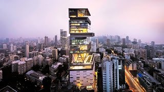 Mukesh Nita Ambani’s BillionDollar Home – Antilia in Mumbai  Celebrity Homes [upl. by Atreb]