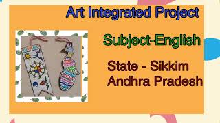 Art Integrated project for english  Bookmark  Sikkim  Andhra Pradesh [upl. by Nalek]