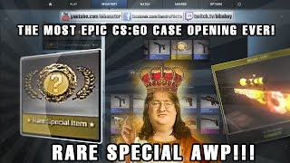 CSGO MOST EPIC CASE OPENING  rare special AWP THE AWGabe NEWELL [upl. by Luelle243]