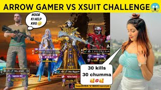 ARROW GAMER VS 3 XSUIT MAX PLAYERS CHALLENGED CLASSIC HIGH GAMEPLAY😱 BGMI 4 [upl. by Ailugram316]