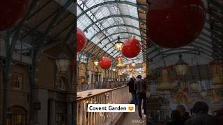 Beautiful red golden Christmas bells balls decorated at Covent garden 😍 christmas viral shorts [upl. by Dleifniw261]