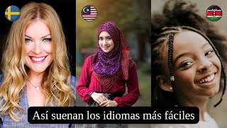 Cómo suenan los idiomas más FÁCILES del mundo 🇲🇾🇸🇪🇪🇸 [upl. by Miyasawa]