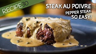 Dont tell anyone Steak au poivre the worlds simplest pepper steak [upl. by Remlap]