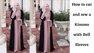 How to cut and Sew a Kimono Abaya Style [upl. by Naegem]