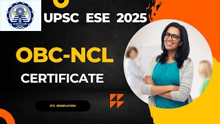 OBC Certificate for ESE 2024  How to get OBC Reservation in ENGINEERING SERVICES EXAMINATION ese [upl. by Stauffer362]