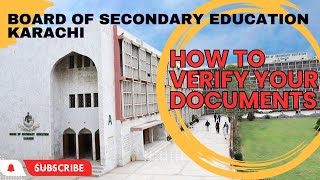 Verification from Matric Board  Attestation  BSEK  Karachi Board studyinitaly studyabroad [upl. by Nolahc45]