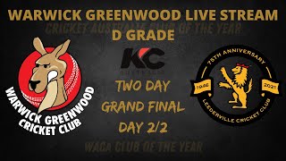 NSCCA  D Grade  GRAND FINAL  Warwick Greenwood CC v Leederville CC  Day 2 [upl. by Monroy]