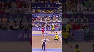 Nothing but pure hustle and precision from Team Brazil at Paris2024 🏐🔥Olympics [upl. by Analram]