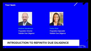 Introduction to Refinitiv Due Diligence [upl. by Zadoc137]