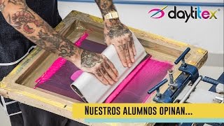 Curso de Serigrafía Textil Profesional en Daytitex  En línea y presencial [upl. by Ecertap835]