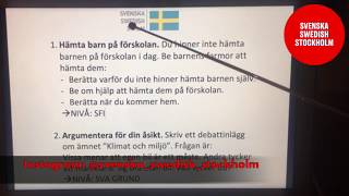 Hämta barn på förskolan  Argumentera för din åsikt  skriva på svenska [upl. by Latnahc]