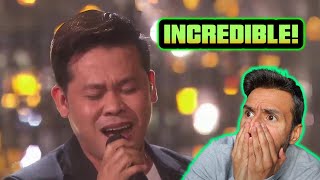 Marcelito Pomoy All Performances On Americas Got Talent REACTION [upl. by Idoc857]