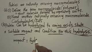 Proteins  Macromolecules With Hydrolysis  Organic Chemistry  Harrison J Zulu Tutor [upl. by Salim891]