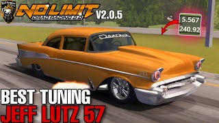 Jeff Lutz Chevy Bellair 57 Tuning 14 Mile Full system No Limit 2 V205 [upl. by Ysle608]