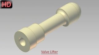 Valve Lifter Video Tutorial Autodesk Inventor [upl. by Egiap]