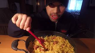 ASMR Eating Kraft Dinner And Hot Dogs  Whispering [upl. by Anabahs829]