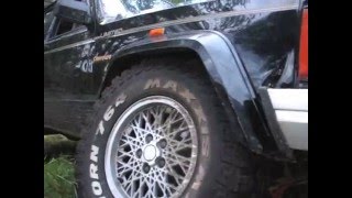 Tyre clearance Jeep XJ 31quot tyres 2quot lift [upl. by Frick455]