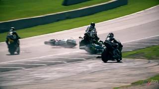 Crashes from Road America  MotoAmerica 2017 [upl. by Esilram]