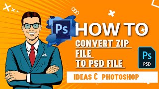 How to convert zip file to psd  zip file ko unzip kre  zip file ko extract kre zip Photoshop [upl. by Atirahc357]