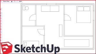 How to Make Floor Plans for Free in SketchUp [upl. by Gussi]