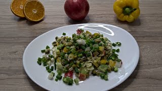 💥Salad with leek canned mushrooms and cucumbers💥Sałatka z pory pieczarek ogórków i własnego majo [upl. by Gwenni77]