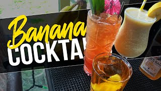 3 DELICIOUS BANANA COCKTAILS with Homemade Banana Liqueur [upl. by Oleusnoc]