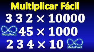 Multiplicar fácilmente por 10 100 1000 números que terminan en cero [upl. by Nuhsyar170]