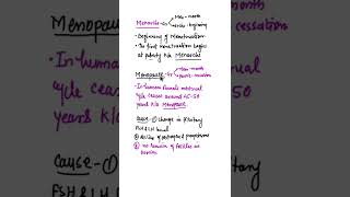 Difference between Menarche amp MenopauseCause of Menopause menarche menopause [upl. by Eitsim]