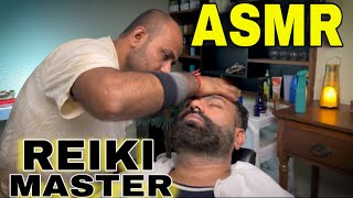 Reiki Master simple satisfying Head massage back n hand massage to Relax Stress n Anxiety 💈ASMR💈 [upl. by Yanehs868]