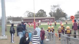 Shaqez Coley Lewis Touchdown Run 9 years old  85lbs Glassboro Midget Football [upl. by Adnolor703]