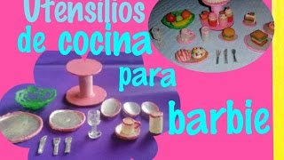 Utensilios de cocina para barbie hechos con silicon caliente [upl. by Tracee]