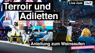 Terroir und Adiletten Liveshow OMR22 Food Stage quotAnleitung zum Weinsaufenquot mit Sophie Passmann [upl. by Rodrick]