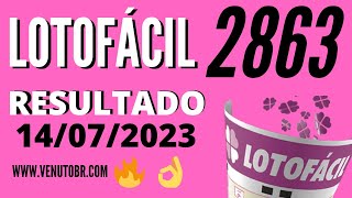 🍀 Resultado Lotofácil 2863 [upl. by Elatia]