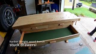 harbor freight wood working bench drawers not closing [upl. by Eanal566]