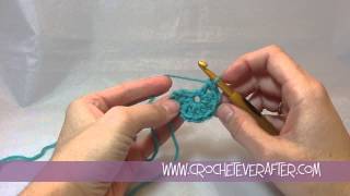 Double Crochet Tutorial 13 DC Into A Center Ring [upl. by Miah]