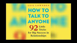 How to Talk to Anyone 92 Little Tricks for Big Success in Relationships Audiobook [upl. by Thanos]