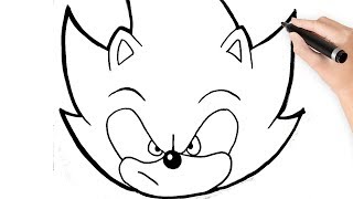 Como dibujar a Sonic paso a paso  how to draw Sonic step by step [upl. by Ihsoyim]