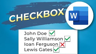 How to Add an Interactive Checkbox in Word [upl. by Aggi]
