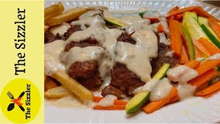 BEEF STEAK WITH WHITE SAUCE RECIPE BY THE SIZZLER [upl. by Pitt494]