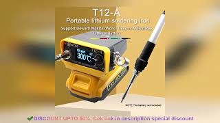 ✔️72W T12 Cordless Soldering Station Solder Iron for DewaltMa [upl. by Laekcim18]