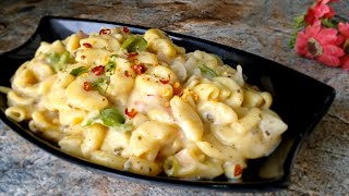 white Sauce Macaroni Recipe Macroni Recipe by Cooking with meMacroni [upl. by Nahtahoj]