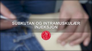 Subkutan og intramuskulær injeksjon [upl. by Einot]