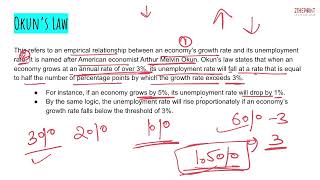 Okuns Law I Relation between Growth and Employment I Indian Economy [upl. by Ayerdna189]