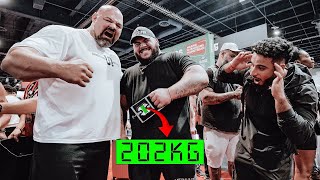 TESTING PEOPLES GRIP AT THE MR OLYMPIA  GYM REAPER 146 [upl. by Nosneb]