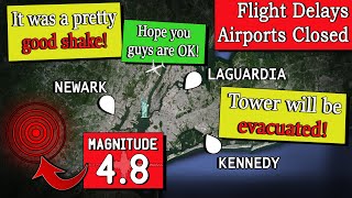 New York HIT BY 48 Magnitude EARTHQUAKE  Control Tower Evacuated [upl. by Ephrayim26]