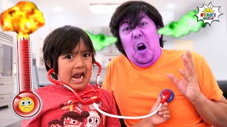 Ryan helps sick Daddy and more fun 1 hour kids video [upl. by Ahsimit975]